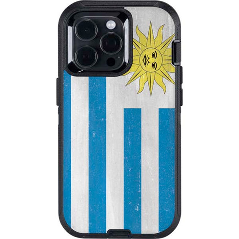 Uraguay Flag Distressed Otterbox Defender iPhone Skin