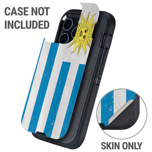 Uraguay Flag Distressed Otterbox Defender iPhone Skin