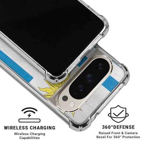 Uraguay Flag Distressed Pixel 9 Pro XL Clear Case