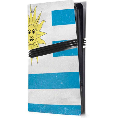 Uraguay Flag Distressed PS5 Pro Console Skin