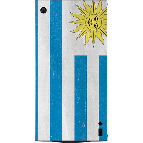 Uraguay Flag Distressed XBox Series X Digital Edition Console Skin