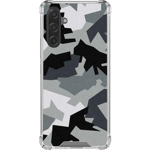 Urban Camouflage Black Galaxy A17 Clear Case