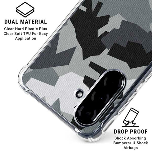 Urban Camouflage Black Galaxy A36 5G Clear Case