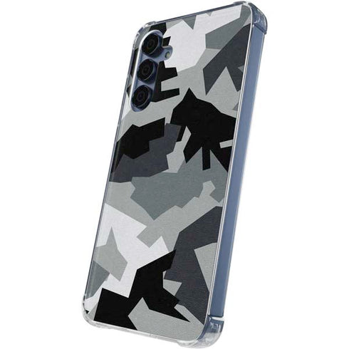 Urban Camouflage Black Galaxy A55 5G Clear Case