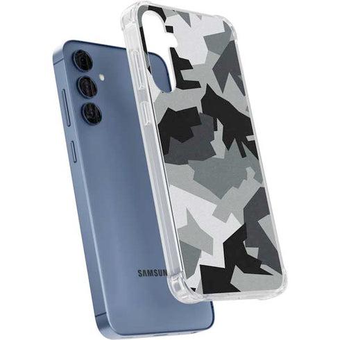 Urban Camouflage Black Galaxy A55 5G Clear Case