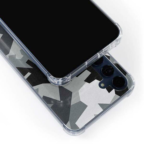 Urban Camouflage Black Galaxy A55 5G Clear Case