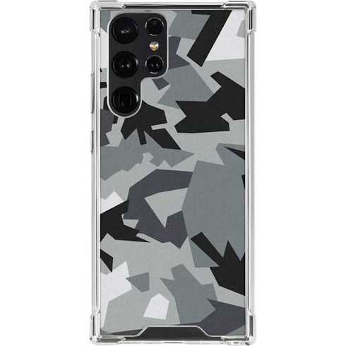 Urban Camouflage Black Galaxy S23 Ultra Clear Case