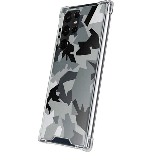 Urban Camouflage Black Galaxy S23 Ultra Clear Case