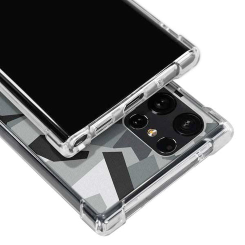 Urban Camouflage Black Galaxy S23 Ultra Clear Case