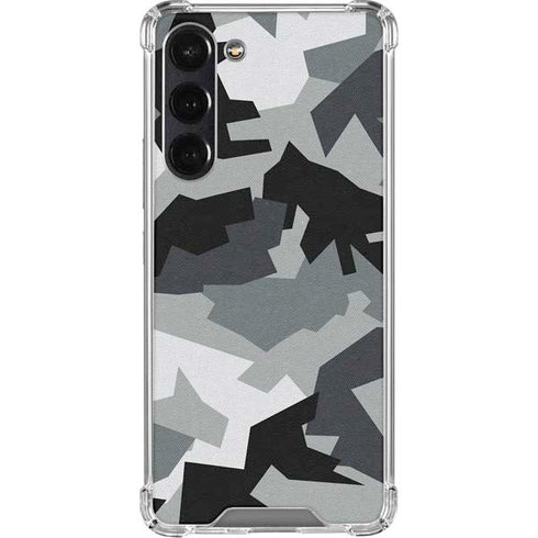 Urban Camouflage Black Galaxy S24 FE Clear Case