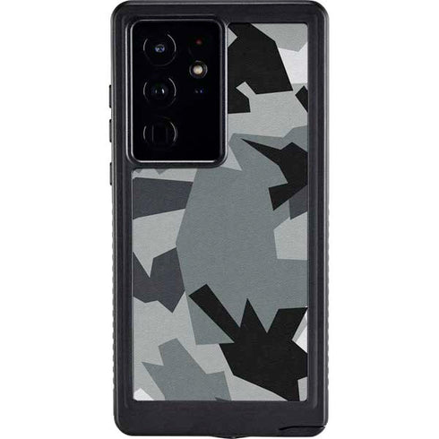 Urban Camouflage Black Galaxy S24 Ultra Waterproof Case