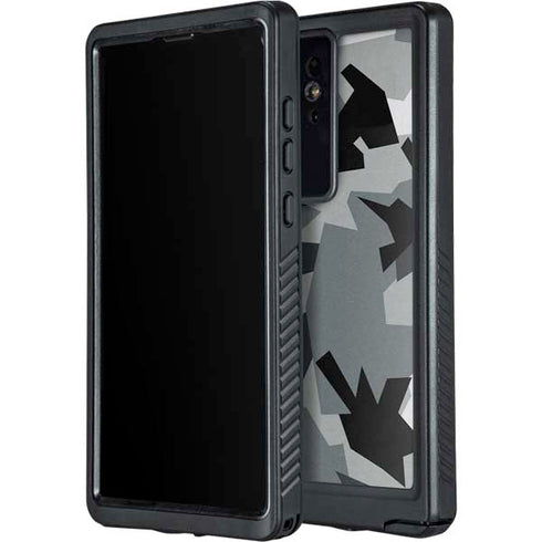 Urban Camouflage Black Galaxy S24 Ultra Waterproof Case