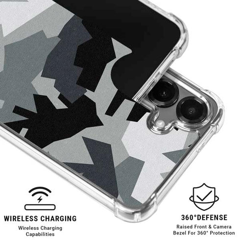 Urban Camouflage Black Galaxy S26 Clear Case