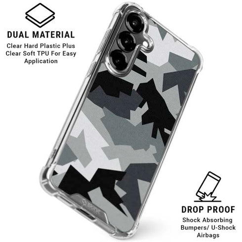 Urban Camouflage Black Galaxy S26 Plus Clear Case