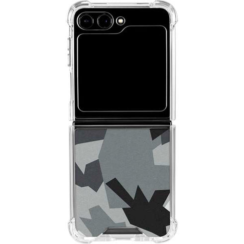 Urban Camouflage Black Galaxy Z Flip6 Clear Case