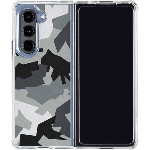 Urban Camouflage Black Galaxy Z Fold5 5G Clear Case