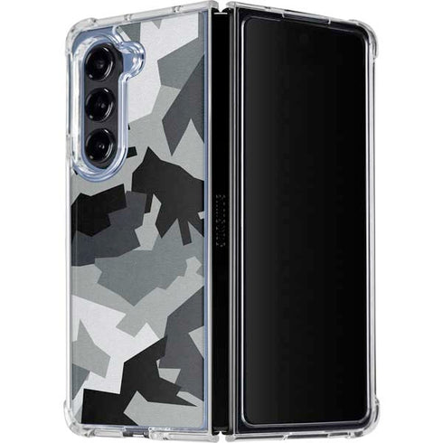 Urban Camouflage Black Galaxy Z Fold5 5G Clear Case