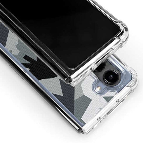 Urban Camouflage Black Galaxy Z Fold5 5G Clear Case