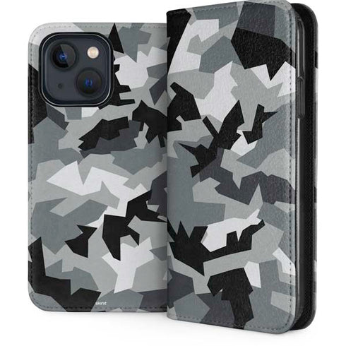 Urban Camouflage Black iPhone 13 Folio Case
