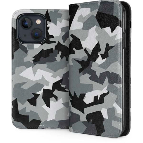 Urban Camouflage Black iPhone 14 Folio Case