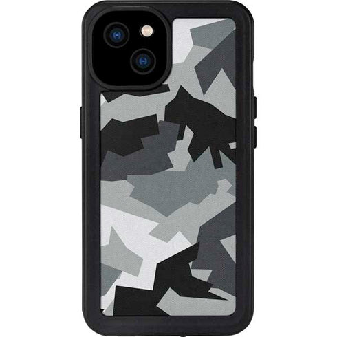 Urban Camouflage Black iPhone 15 Plus Waterproof Case