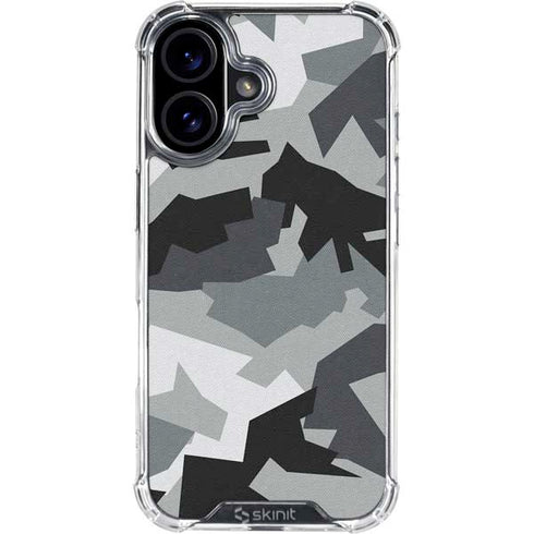 Urban Camouflage Black iPhone 16 Clear Case