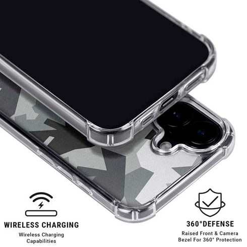 Urban Camouflage Black iPhone 16 Clear Case