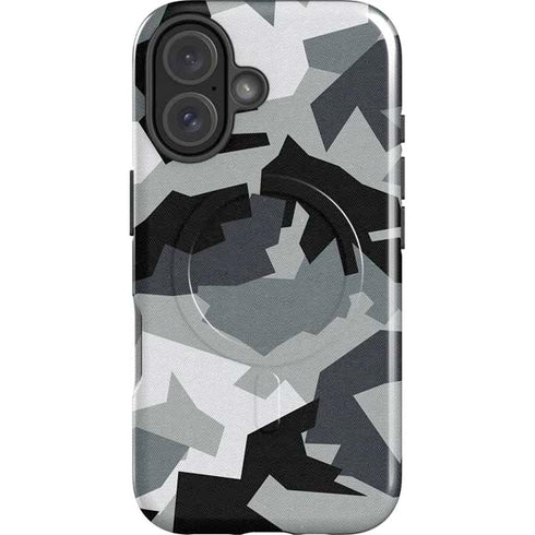 Urban Camouflage Black iPhone 16 Magsafe Impact Case
