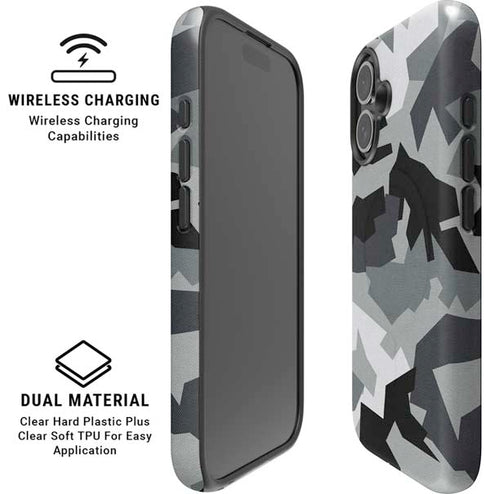 Urban Camouflage Black iPhone 16 Magsafe Impact Case