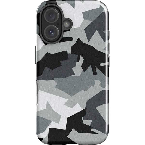 Urban Camouflage Black iPhone 16 Plus Impact Case