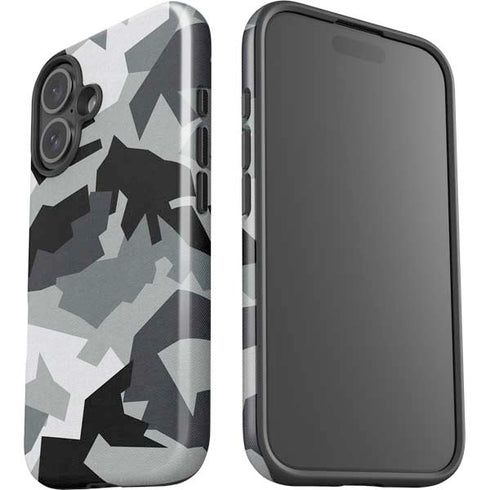 Urban Camouflage Black iPhone 16 Plus Impact Case