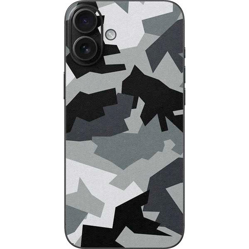 Urban Camouflage Black iPhone 16 Plus Skin
