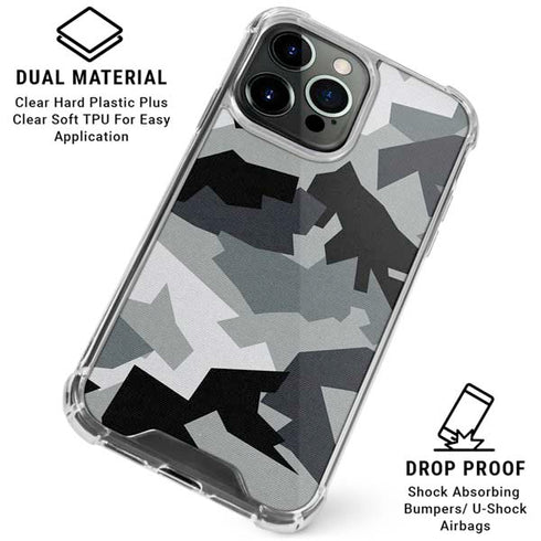 Urban Camouflage Black iPhone 16 Pro Clear Case