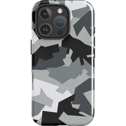 Urban Camouflage Black iPhone 16 Pro Impact Case
