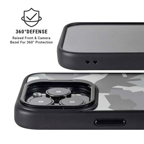 Urban Camouflage Black iPhone 16 Pro Max Kickstand Case