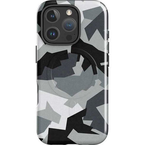 Urban Camouflage Black iPhone 16 Pro Max Magsafe Impact Case