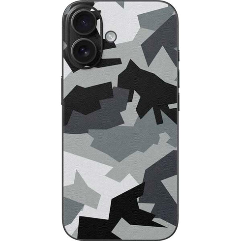 Urban Camouflage Black iPhone 16 Skin