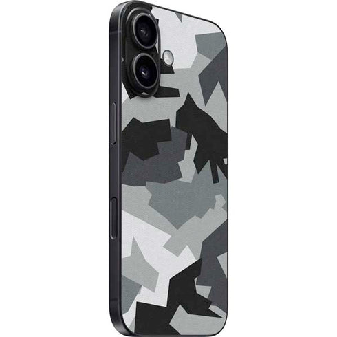 Urban Camouflage Black iPhone 16 Skin