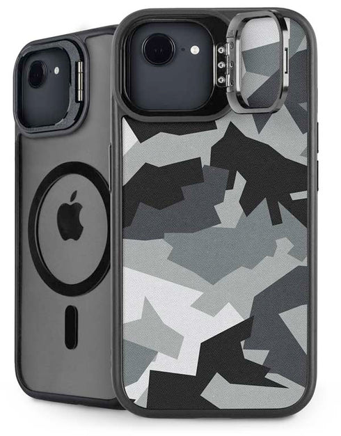 Urban Camouflage Black iPhone 16e Kickstand Case