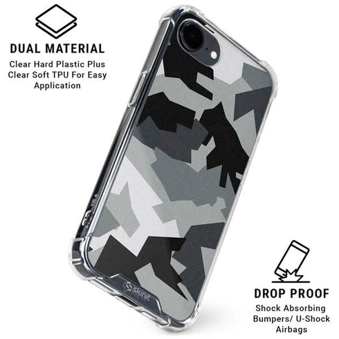 Urban Camouflage Black iPhone 16e Clear Case