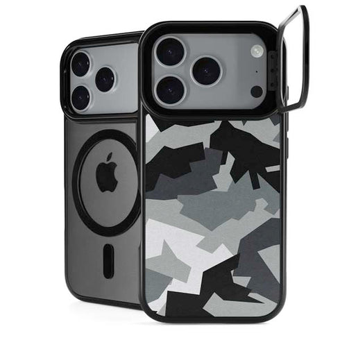 Urban Camouflage Black iPhone 18 Pro Kickstand Case