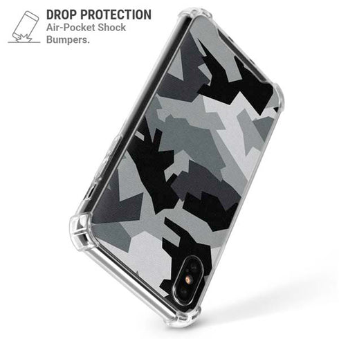 Urban Camouflage Black iPhone X/XS Clear Case