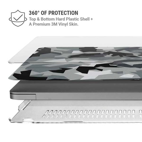 Urban Camouflage Black MacBook Pro 14in (2021-24) Case plus Skin