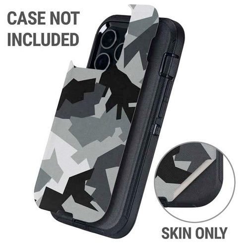 Urban Camouflage Black Otterbox Defender iPhone Skin