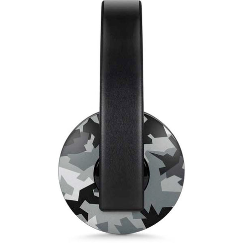 Urban Camouflage Black PlayStation 4 Gold Wireless Headset Skin