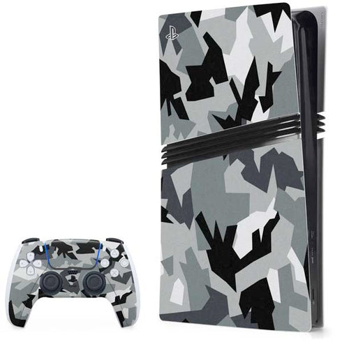 Urban Camouflage Black PS5 Pro Bundle Skin