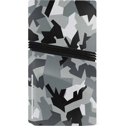 Urban Camouflage Black PS5 Pro Disk Bundle Skin