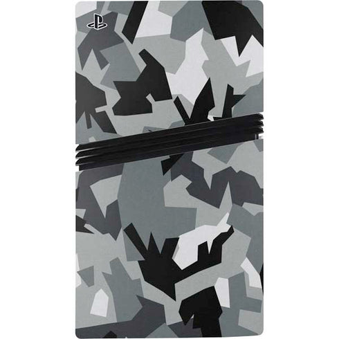 Urban Camouflage Black PS5 Pro Disk Console Skin