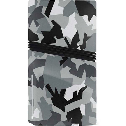 Urban Camouflage Black PS5 Pro Disk Console Skin