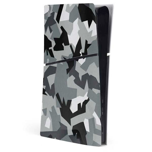 Urban Camouflage Black PS5 Slim Digital Edition Console Skin